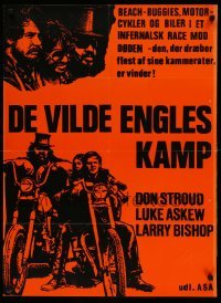 6a130 ANGEL UNCHAINED Danish '73 AIP, bikers & hippies, the hell run that you make alone!