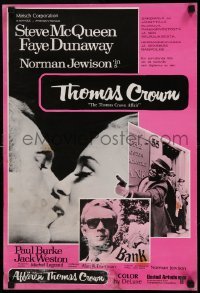 6a003 THOMAS CROWN AFFAIR Finnish '68 best kiss close up of Steve McQueen & sexy Faye Dunaway!