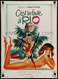 6a623 BLAME IT ON RIO French 15x21 '84 Demi Moore, Michael Caine, super sexy postcard image!