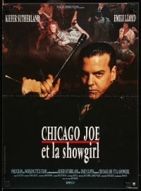 6a635 CHICAGO JOE & THE SHOWGIRL French 15x20 '91 cool image of Keifer Sutherland & Emily Lloyd!