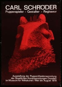 6a037 CARL SCHRODER exhibition German '79 cool image of red sculpture by Schroder Holmes!