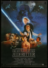 6a040 RETURN OF THE JEDI German '83 George Lucas classic, Mark Hamill, Harrison Ford, Sano art!