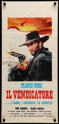 6a194 PRIDE & VENGEANCE Italian locandina R70s Casaro spaghetti western art of Franco Nero as Django
