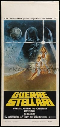 6a197 STAR WARS Italian locandina R80s George Lucas classic sci-fi epic, great art by Tom Jung!