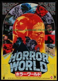 6a786 HORROR SHOW Japanese '80 great art of Lugosi, Hitchcock, Karloff, Chris Lee & many more!