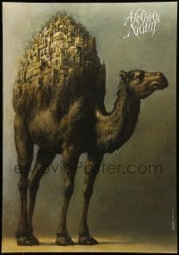 6a903 ARABIAN NIGHTS commercial Polish 27x39 '15 wild Wieslaw Walkuski art of city on camel!