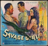 6b007 SAVAGE GIRL 6sh '32 sexy African jungle native Rochelle Hudson is wanted by two men!