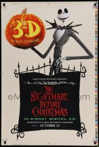 6b017 NIGHTMARE BEFORE CHRISTMAS printer's test 27x40 static cling poster R06 stick it on window!
