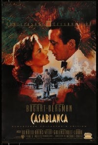 6b710 CASABLANCA 24x36 video poster R92 Bogart, Bergman, Curtiz classic, C. Michael Dudash art!