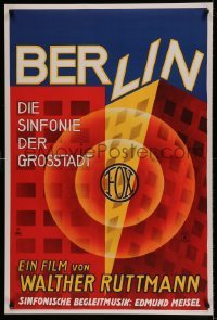 6b797 BERLIN: SYMPHONY OF A GREAT CITY 26x39 German commercial poster '00s wonderful artwork!