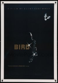 6b798 BIRD 26x38 commercial poster '88 Clint Eastwood, biography of jazz legend Charlie Parker!