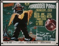 6b839 FORBIDDEN PLANET 22x28 commercial poster R95 classic art of Robby & sexy Anne Francis!