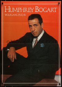 6b849 HUMPHREY BOGART 24x33 German commercial poster '80s cool image of Bogey seated!