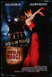 6b869 MOULIN ROUGE 24x36 commercial poster '01 sexiest Nicole Kidman & Ewan McGregor!