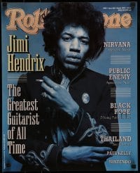 6b892 ROLLING STONE 17x21 Australian commercial poster '80s 92 best cover image of Jimi Hendrix!