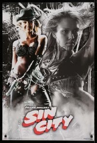 6b900 SIN CITY 24x36 commercial poster '05 Frank Miller comic, sexy Jessica Alba in cowboy hat!