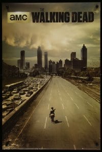 6b929 WALKING DEAD 24x36 English commercial poster '13 Lincoln as Rick Grimes entering Atlanta!