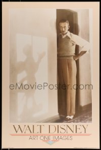 6b930 WALT DISNEY 24x36 commercial poster '86 incredible portrait with Mickey Mouse shadow!