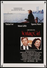 6b937 WORKING GIRL 26x38 commercial poster '88 Harrison Ford, Melanie Griffith & Sigourney Weaver!