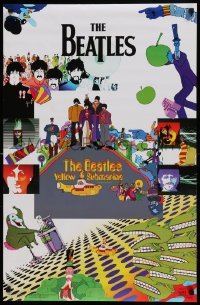 6b938 YELLOW SUBMARINE 23x35 commercial poster '02 psychedelic art of The Beatles!