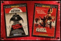 6b730 GRINDHOUSE 2-sided 14x20 video poster '07 Rodriguez & Tarantino, Planet Terror & Death Proof!