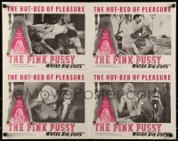 6b028 PINK PUSSY LC poster '66 hot bed of pleasure where sin lives, stripped of all inhibitions!