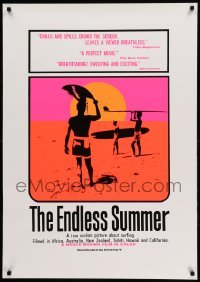 6b982 ENDLESS SUMMER 29x40 REPRO poster '00s Bruce Brown, best John Van Hamersveld art of surfers!