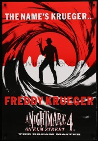 6b993 NIGHTMARE ON ELM STREET 4 24x35 English REPRO poster '90s Freddy Krueger, James Bond parody!