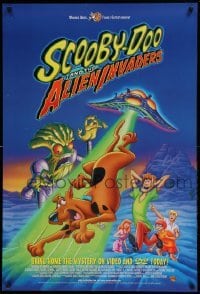 6b753 SCOOBY-DOO & THE ALIEN INVADERS 27x40 video poster '00 wacky classic animated cartoon mystery!
