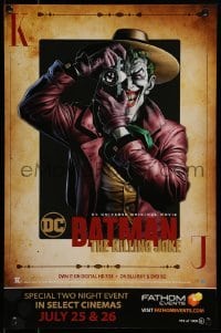 6b114 BATMAN: THE KILLING JOKE #998/1000 video/theatrical mini poster '16 Joker with camera!