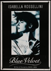 6b506 BLUE VELVET 25x35 English special '86 David Lynch, portrait of sexy Isabella Rossellini!