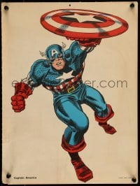 6b512 CAPTAIN AMERICA 12x16 special '70s great art of the Marvel superhero!