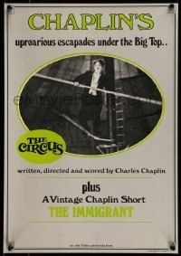 6b521 CIRCUS/IMMIGRANT 14x20 special '73 cool image balancing on tightrope!