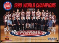 6b527 DETROIT PISTONS 18x25 special '90 the World Champions, basketball, one of the greats!