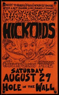 6b383 DICKFEST ACOUSTIC HICKOIDS 9x14 music poster '00s rebuild house after iguana burned it down!