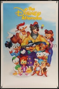 6b439 DISNEY AFTERNOON tv poster '90s great art for kids of Goofy, Darkwing Duck & Chipmunks!