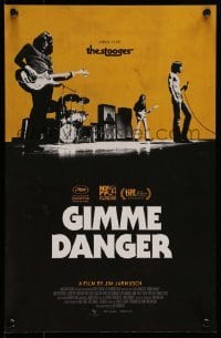 6b954 GIMME DANGER mini poster '16 Iggy Pop, Asheton, Asheton, Williamson, b/w image!