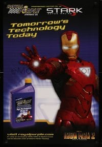 6b585 IRON MAN 2 24x36 special '10 Robert Downey, Jr., Royal Purple oil product tie-in!