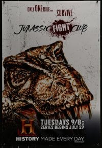 6b444 JURASSIC FIGHT CLUB tv poster '08 image of vicious dinosaur, only one rule... survive!