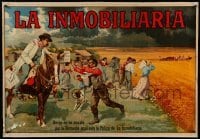 6b313 LA INMOBILIARIA 32x36 Argentinean advertising poster 1900s real estate insurance!
