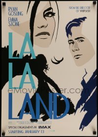 6b594 LA LA LAND 2-sided IMAX 17x24 special '17 different art of Ryan Gosling & Emma Stone!