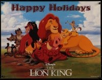 6b602 LION KING 17x22 special '94 classic Disney cartoon set in Africa, Happy Holidays!