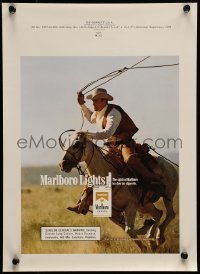6b315 MARLBORO 11x16 advertising poster '89 best image of Marlboro Man throwing lasso on horseback