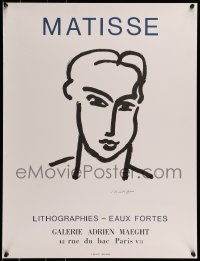 6b292 MATISSE 20x26 French museum/art exhibition '64 cool close-up portrait artwork by the artist!