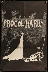6b406 PROCOL HARUM 22x33 music poster '60s wild artwork of woman and tree!