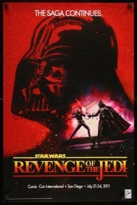 6b644 RETURN OF THE JEDI 2-sided 20x30 special '11Revenge of the Jedi, Drew art, Comic Con!