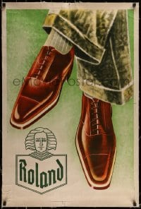 6b321 ROLAND 26x37 advertising poster '50s great art of man's shoes by Edel!