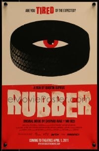 6b969 RUBBER mini poster '11 bizarre killer tire, are you TIRED of the expected!