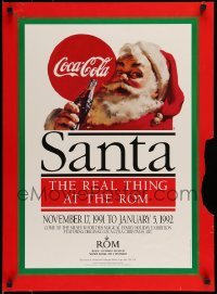 6b296 SANTA THE REAL THING AT THE ROM 20x27 Canadian museum/art exhibition '91 Coca-Cola Christmas