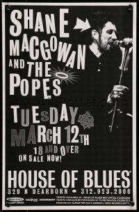 6b414 SHANE MACGOWAN & THE POPES 11x17 music poster '00s cool images singing, House of Blues!